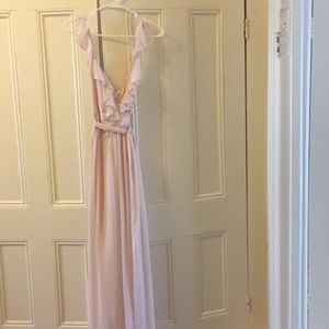 Joanna August Pink Full-Length Bridesmaid Dress XS